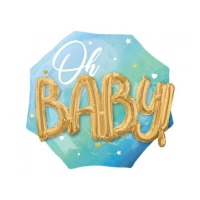 Balony dekoracyjny  "Oh Baby" - niebieski