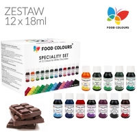 Barwniki do czekolady - zestaw 12szt