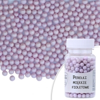 Perełki fioletowe MIĘKKIE 5mm