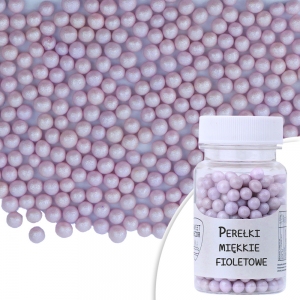 Perełki fioletowe MIĘKKIE 5mm