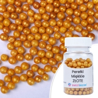 Perełki złote MIĘKKIE 5mm