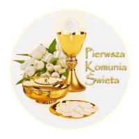 Opłatek na tort  Komunijny okrągły 4119