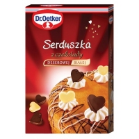 Serduszka z czekolady deserowej i białej