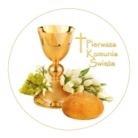 Opłatek na tort  Komunijny okrągły 4125