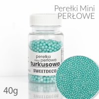 Mini Perełki perłowe turkusowe 40g