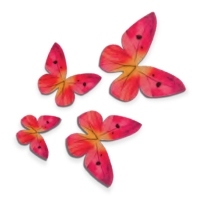 Motylki waflowe - Różowe - 87szt