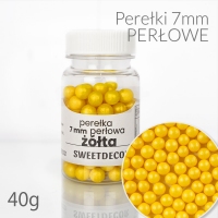 Perłowe Perełki 7mm - żółte 40g