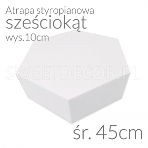 Atrapa tortu sześciokąt śr.45cm [wys 10cm]