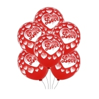Balony "12" - "Białe Love" - 4szt