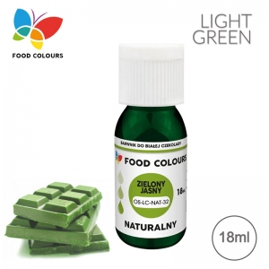 Barwnik do białej czekolady 18ml - Naturalny Zielony Jasny