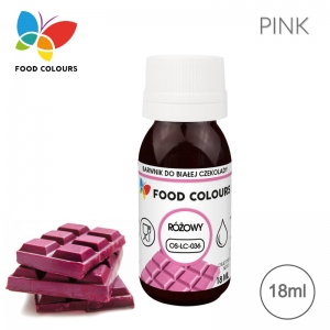 Barwnik do białej czekolady 18ml - Różowy