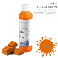 Barwnik na bazie tłuszczu kakaowego - 200g - PCB Creation - pomarańczowy