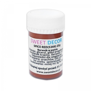 Barwnik Sugarflair Paste Colours - SPICE RED Pastel 25g