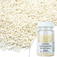 Błyszcząca posypka czekoladowa - biała - 60g