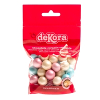 Chrupiące kulki w mlecznej czekoladzie - perłowe 100g DEKORA