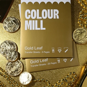 Colour Mill Złoto Jadalne w pł. 23 kt 8cm x 8cm 5szt