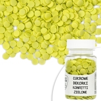 Cukrowe Dekorki Konfetti 6mm zielone - 30g