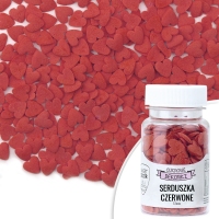 Cukrowe Dekorki - Serca  Czerwone 12mm 30g