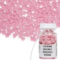 Cukrowe Dekorki - Serca  różowe 30g