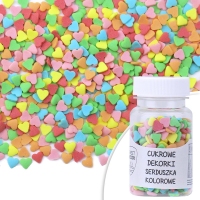 Cukrowe dekorki Serduszka kolorowe - 30g