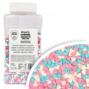 Cukrowe dekorki Serduszka Kolorowe IV - 600g
