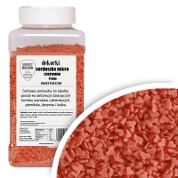 Cukrowe dekorki Serduszka micro czerwone 4mm - 600g