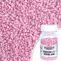 Cukrowe dekorki Serduszka micro różowe 3mm - 30g