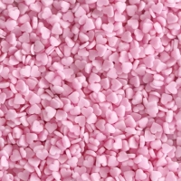 Cukrowe dekorki Serduszka micro różowe 3mm - 600g