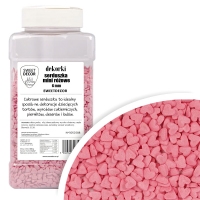 Cukrowe dekorki Serduszka różowe mini 5mm - 600g