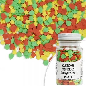Cukrowe Dekorki Świąteczne - Mix 4 30g