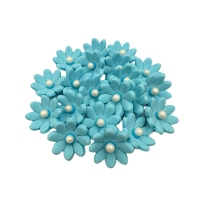 Cukrowe Kwiaty Stokrotki 20szt - niebieskie