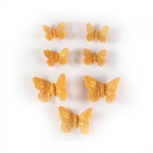 Cukrowe motylki 7szt - złote