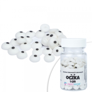 Dekoracja cukrowa - oczka 1cm - 20g