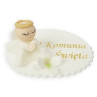Dekoracja komunijna - Aniołek 3D na podstawce - 6szt
