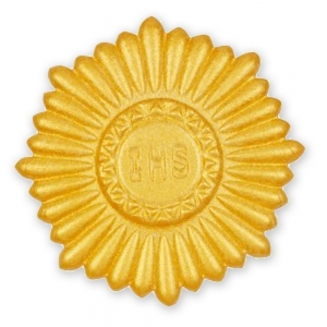 Dekoracja komunijna - Hostia  "80"  złota - 12szt