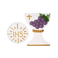 Dekoracja komunijna - kielich komunijny z hostią