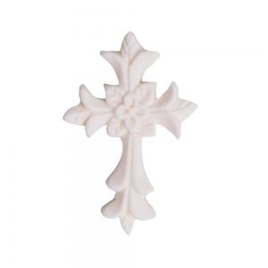Dekoracja komunijna - krzyż biały mały