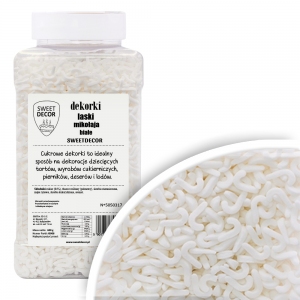 Dekoracje cukrowe LASKI MIKOŁAJA białe - 600g