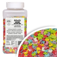 Dekoracje cukrowe Motylki TĘCZOWA ŁĄKA - 600g