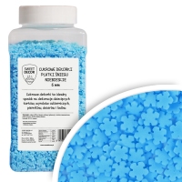 Dekoracje cukrowe PŁATKI ŚNIEGU Niebieskie 6mm - 600g