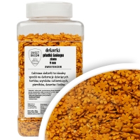 Dekoracje cukrowe PŁATKI ŚNIEGU Złote 9mm  - 600g