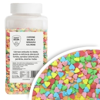 Dekoracje cukrowe SERDUSZKA - kolorowe 600g