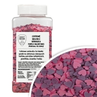 Dekoracje cukrowe SERDUSZKA - Purple Valentines 600g 8mm
