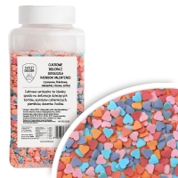 Dekoracje cukrowe SERDUSZKA - Rainbow Valentines 600g 8mm