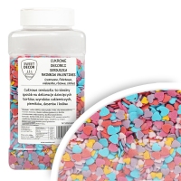 Dekoracje cukrowe SERDUSZKA - Rainbow Valentines 600g