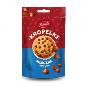 DELECTA Kropelki Czekoladowe - Czekolada mleczna 80g