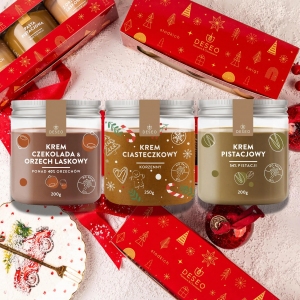 Deseo - Zestaw Świąteczny 3szt - (Czekola i Orzech Laskowy 40% 200g + Pistacjowy 54% 200g + Ciasteczkowy 250g)