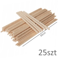 Drewniane patyczki okrągłe do cake pops  - DŁUGIE (30cm) - 25szt