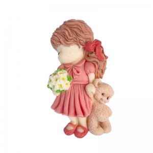 Figurka cukrowa - Dziewczynka z Misiem