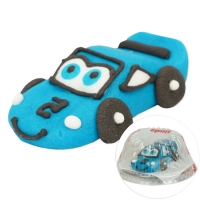 Figurka cukrowa - mały niebieski samochód